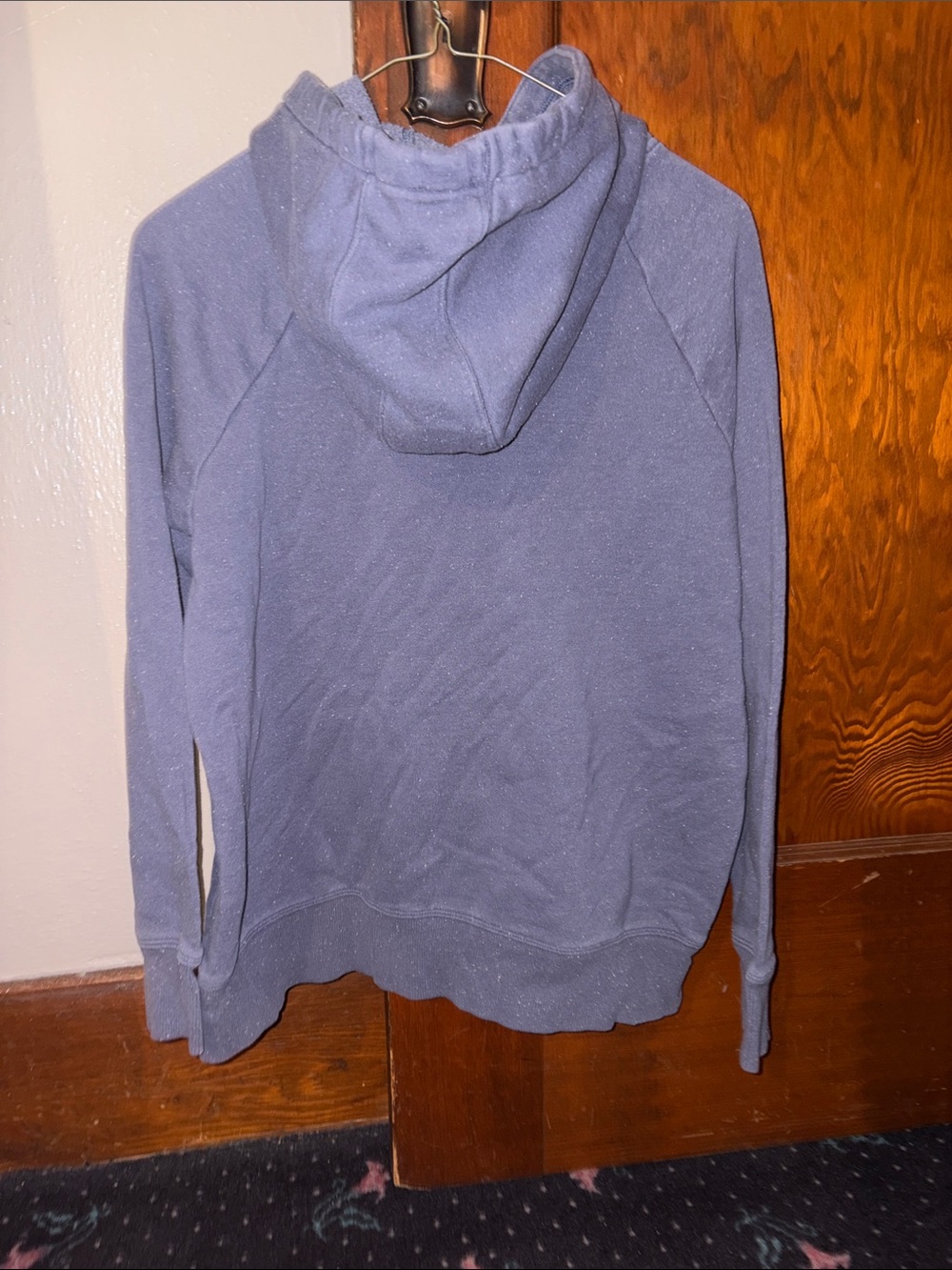 Under Armour Heathered Purple Pullover Hoodie with White Logo - Picture 2 of 3